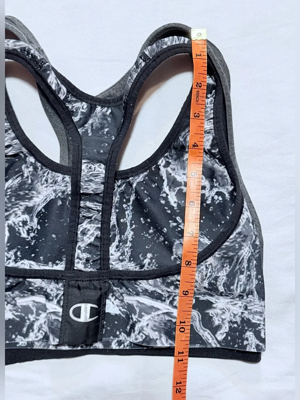 Bundle of 2 Champion Racerback Sports Bras Grey Black Size Small